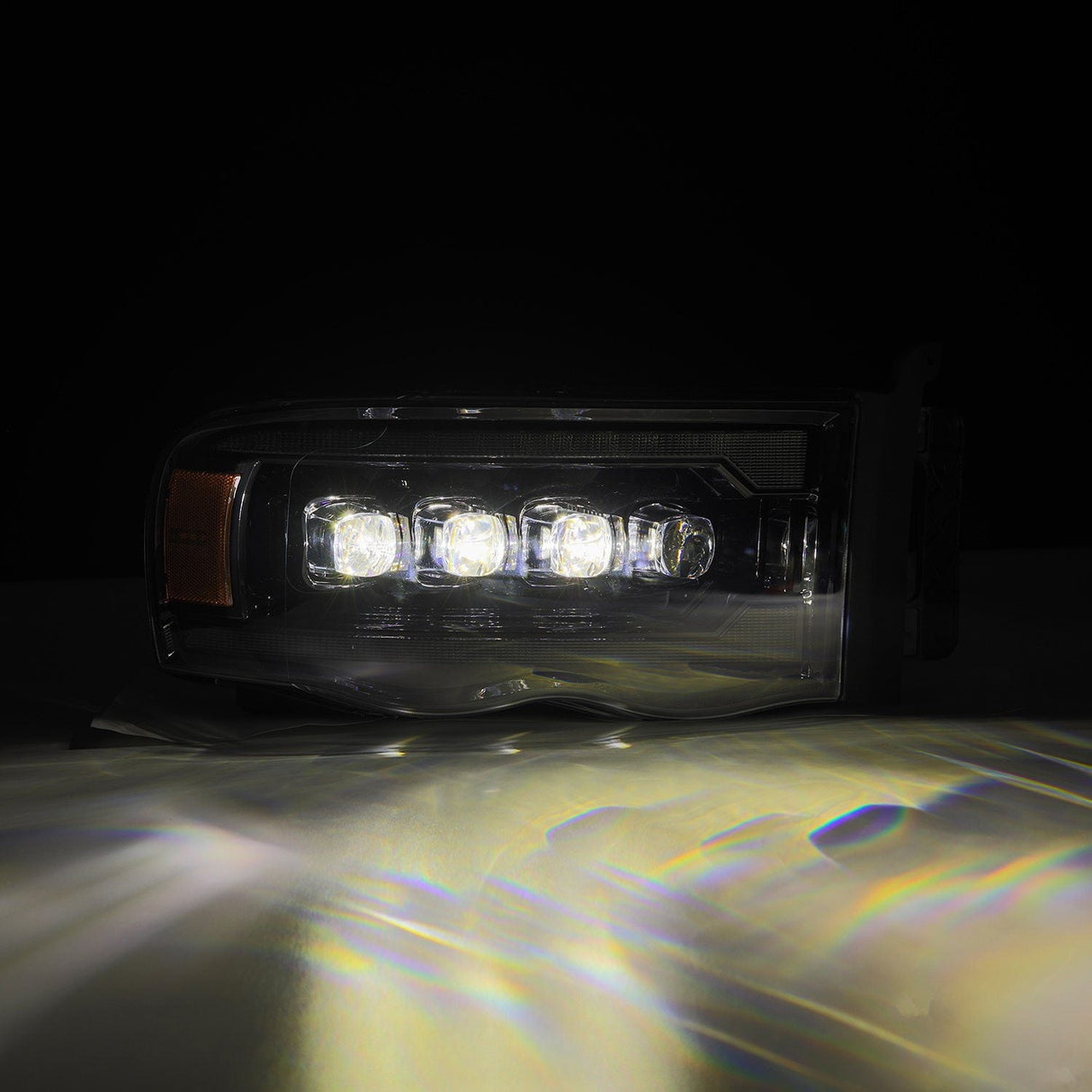 Phares de projecteur à LED Alpha-Black pour Dodge Ram série NOVA 02-05