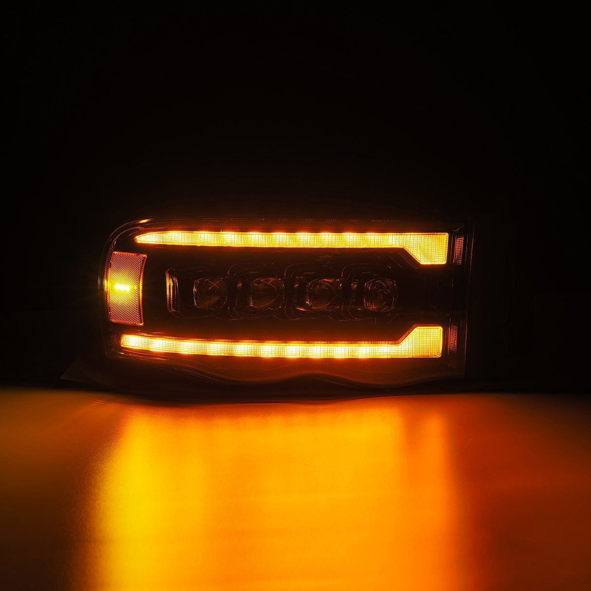 Phares de projecteur à LED Alpha-Black pour Dodge Ram série NOVA 02-05
