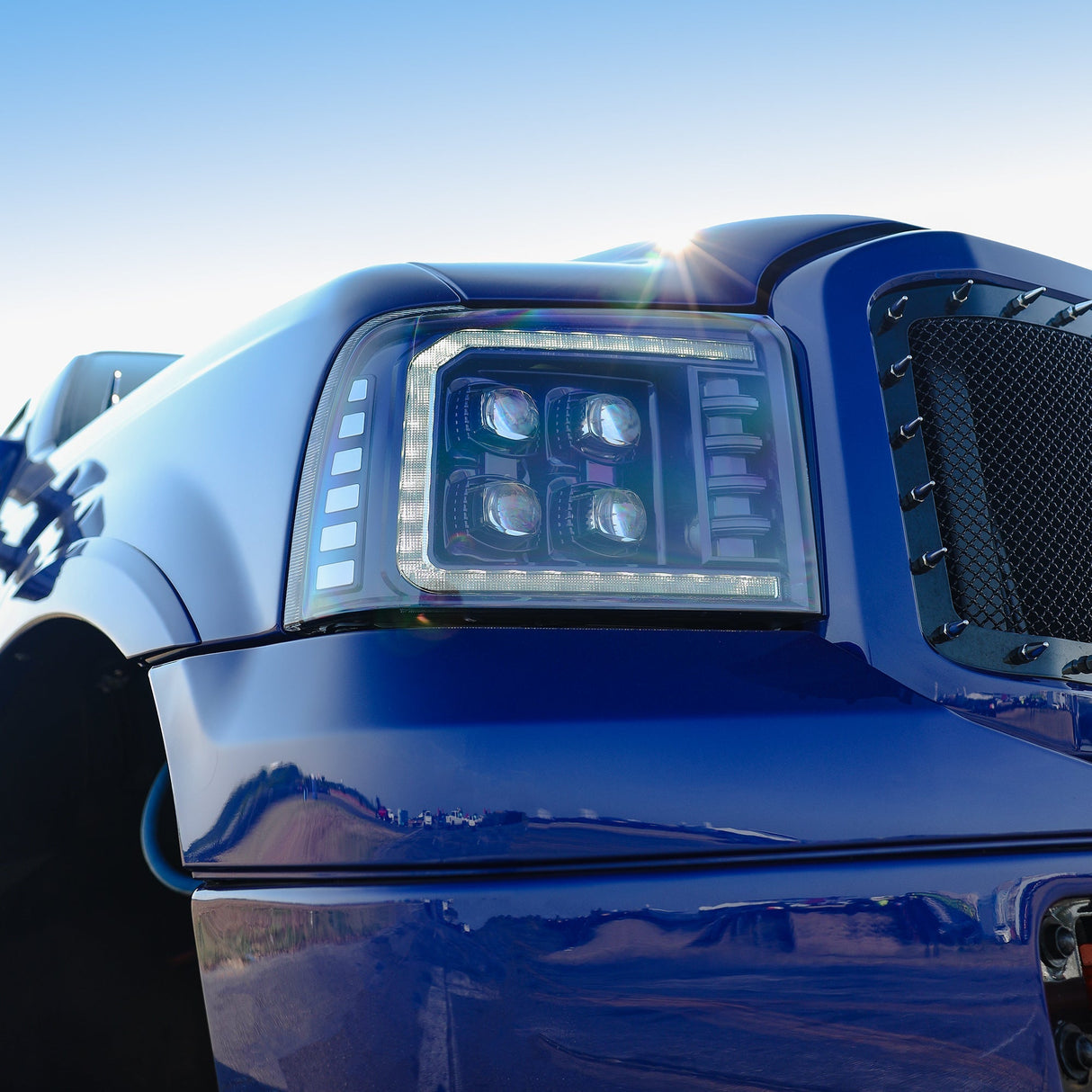 05-07 Ford Super Duty/Excursion NOVA-Series LED Projector Headlights Black
