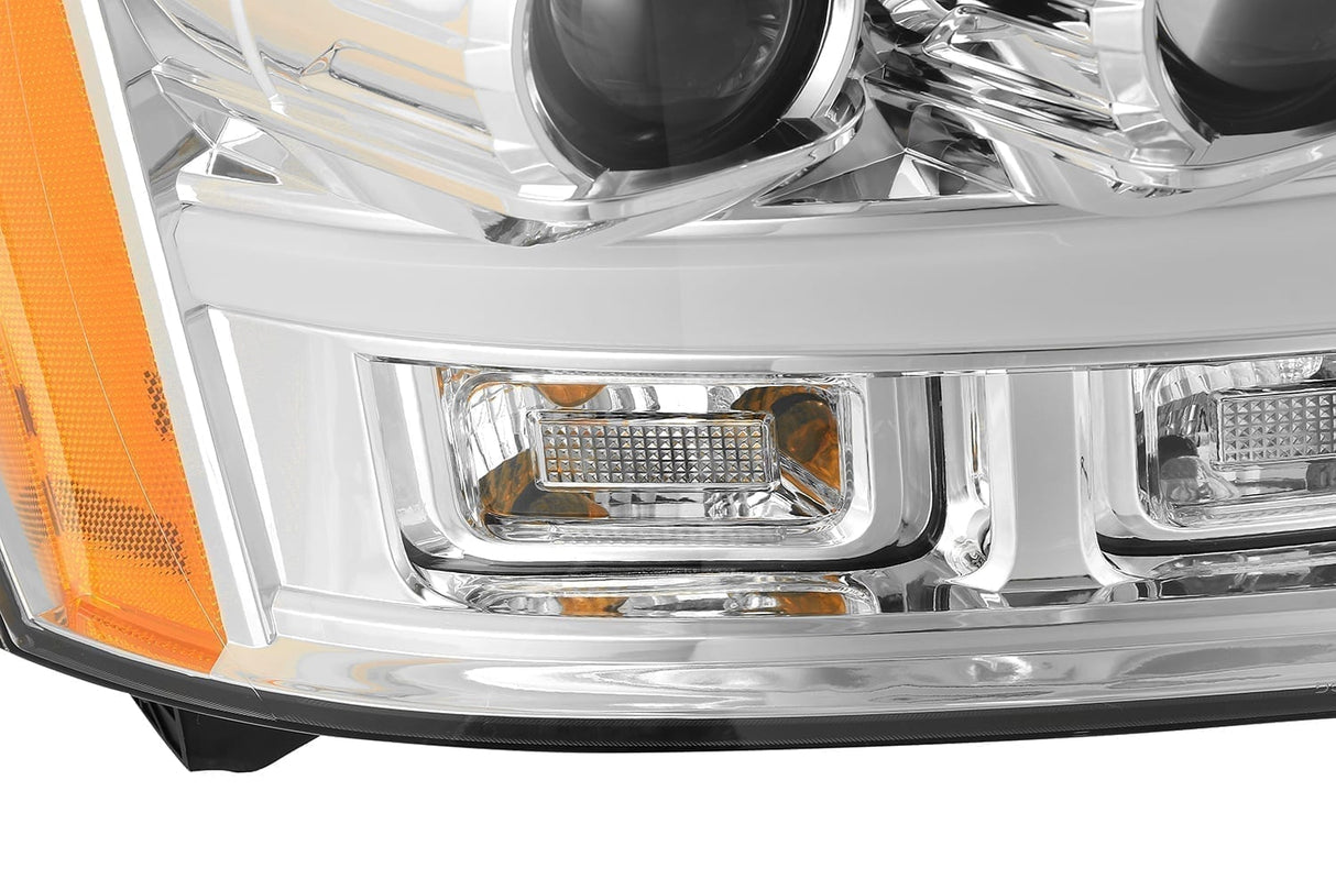 Phares projecteurs à LED chromés de la série LUXX pour Chevrolet Tahoe/Suburban/Avalanche 07-14