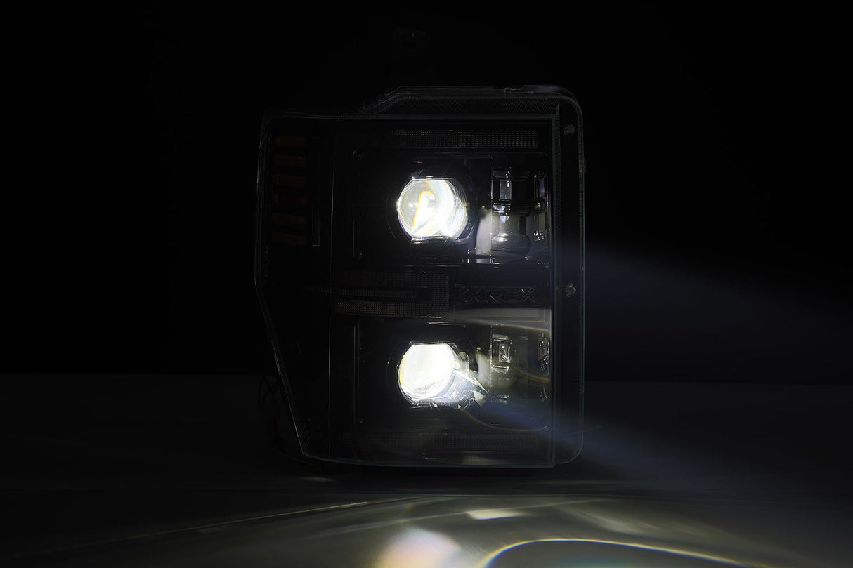 Phares projecteurs à LED série LUXX pour Ford Super Duty/Excursion 08-10, Alpha-Black