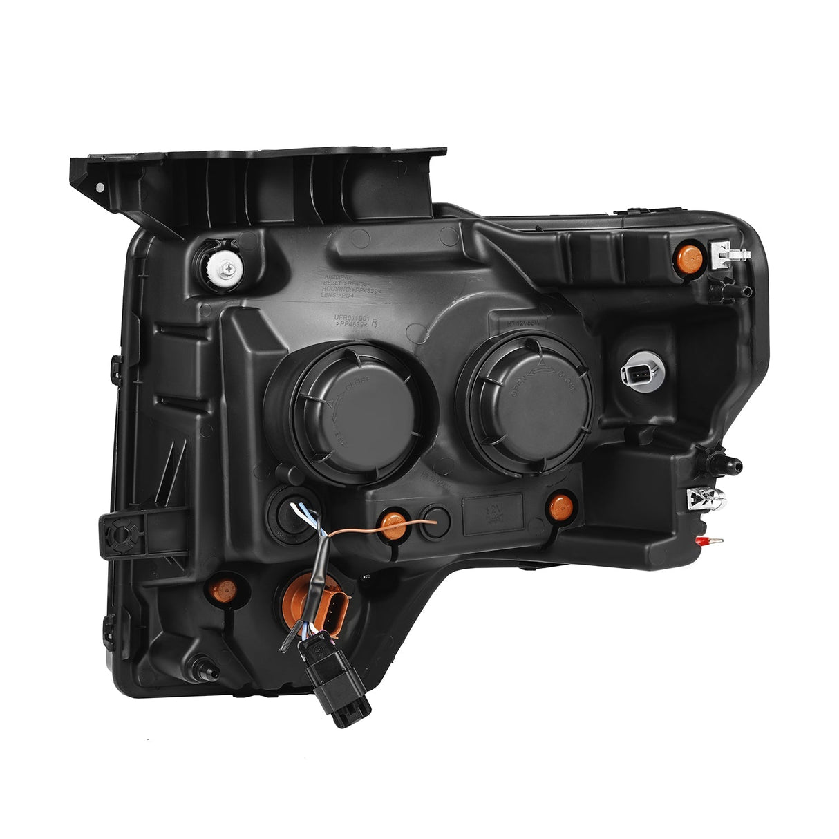 Phares halogènes projecteurs noirs pour Ford F150 MKII série PRO 09-14