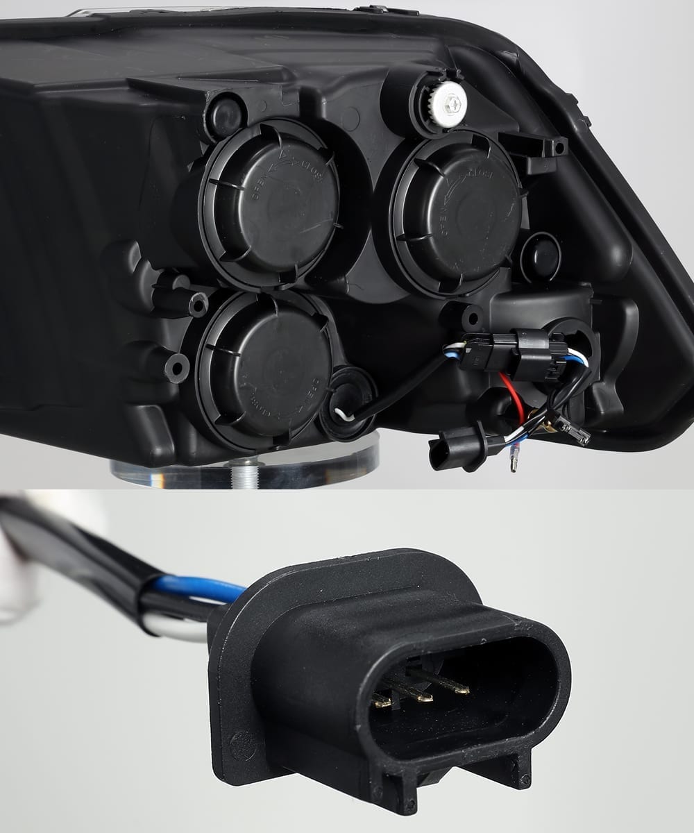 Phares halogènes projecteurs série PRO pour camion Ram MK II 09-18, noir de jais