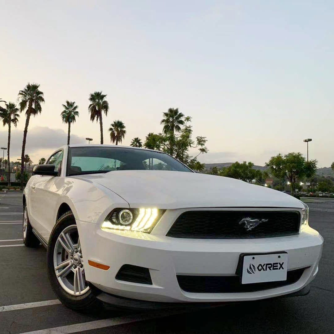 10-12 Ford Mustang LUXX-Series LED Projector Headlights Alpha-Black