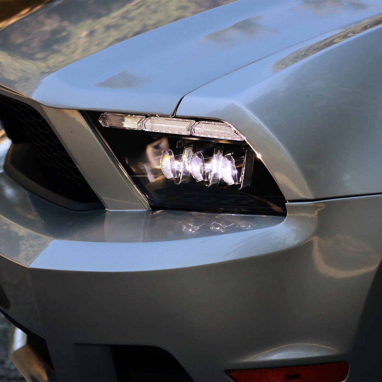 Phares projecteurs à LED noirs pour Ford Mustang MK II série NOVA 10-12