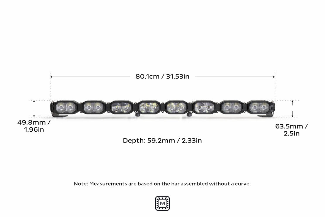 Barre 2Banger : 8 dosettes / 31,5"