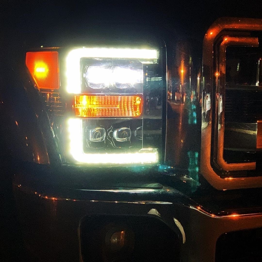 Phares projecteurs à LED chromés Ford Super Duty série NOVA 11-16