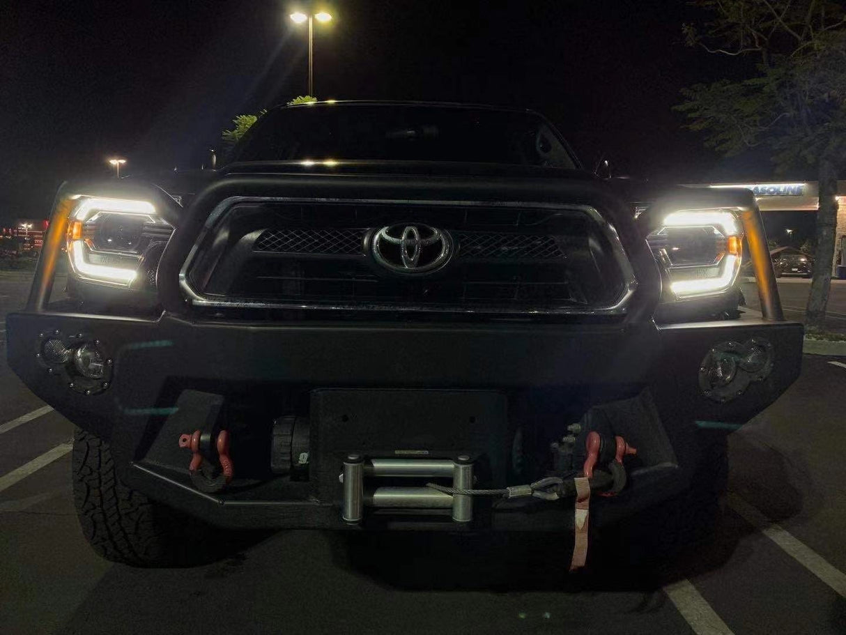 Phares projecteurs à LED Alpha-Black pour Toyota Tacoma série LUXX 12-15