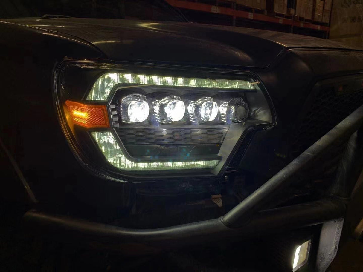 Phares projecteurs à LED Alpha-Black pour Toyota Tacoma série NOVA 12-15