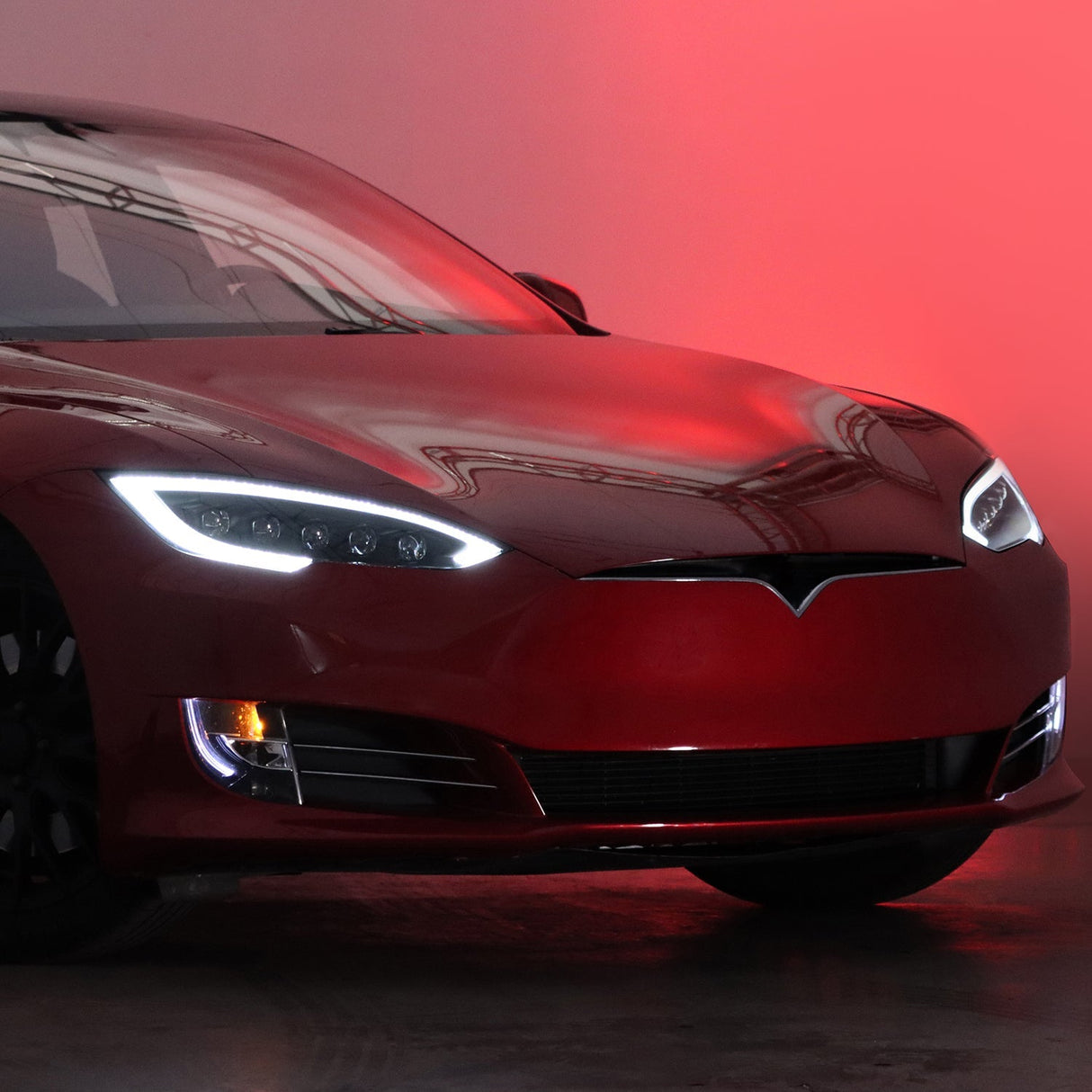 12-21 Tesla Model S NOVA-Series LED Projector Headlights Black