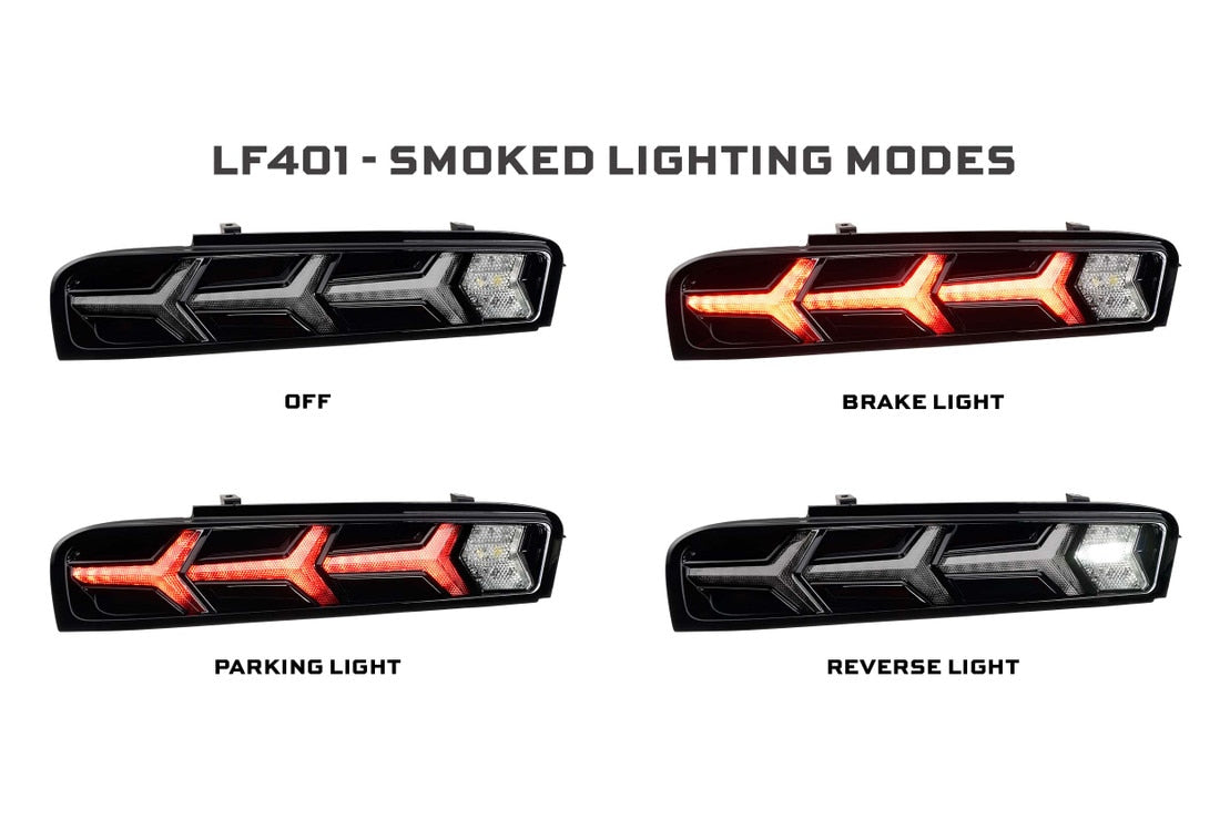 Feux arrière à LED pour Chevrolet Camaro (16-18) XB (fumés)