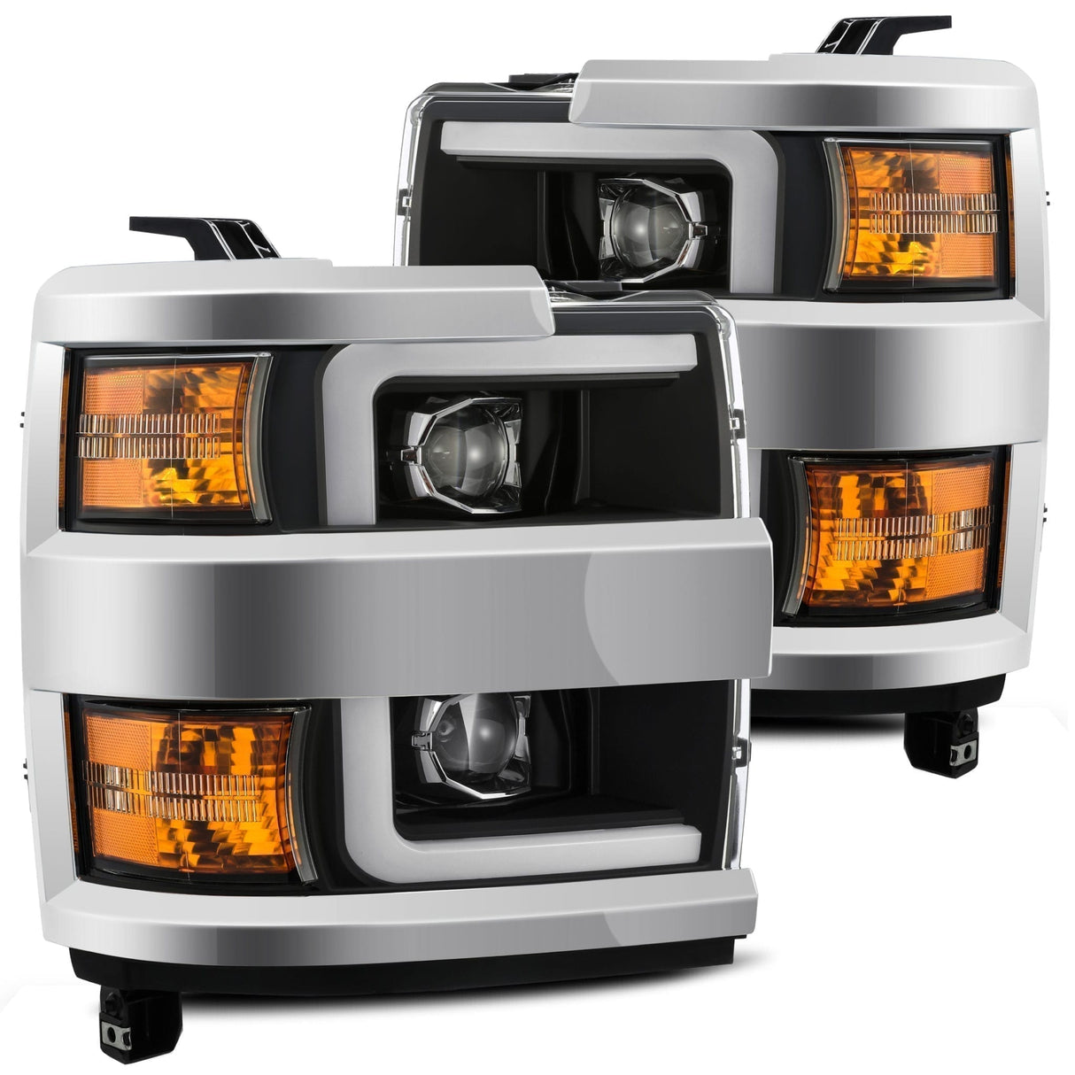 15-19 Chevrolet Silverado 2500HD/3500HD LUXX-Series LED Projector Headlights Black