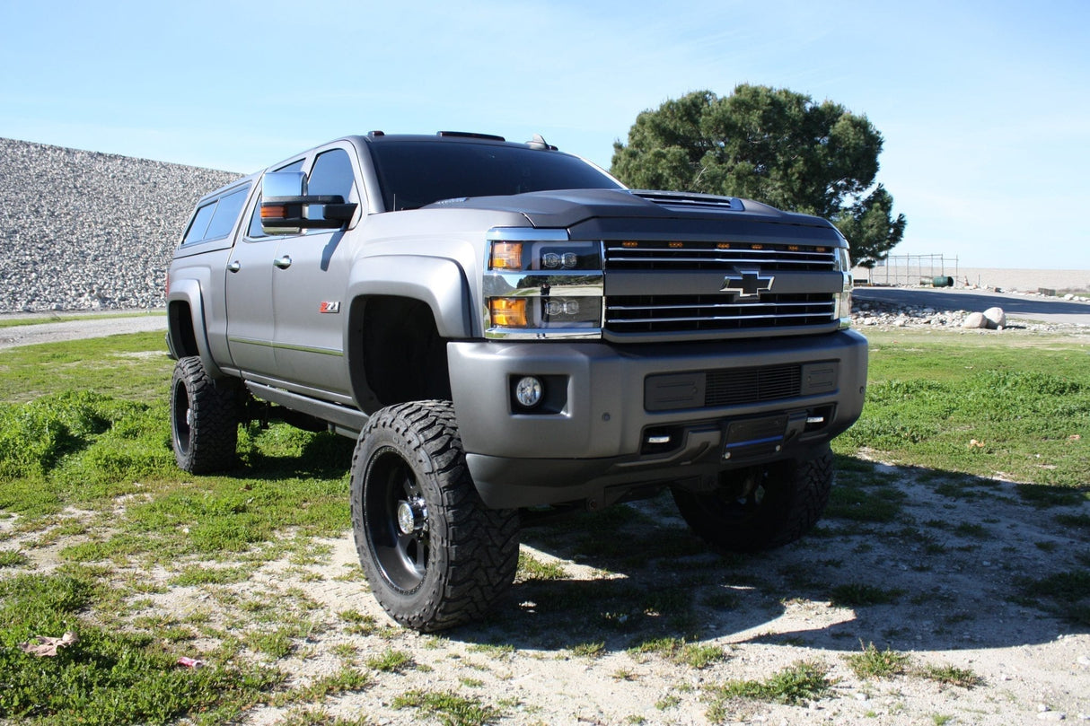 Phares projecteurs à LED chromés pour Chevrolet Silverado 2500HD/3500HD MK II série NOVA 15-19