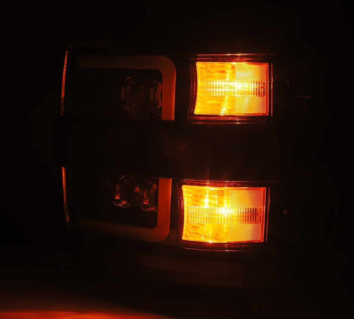 Phares projecteurs à LED chromés pour Chevrolet Silverado 2500HD/3500HD MK II série NOVA 15-19