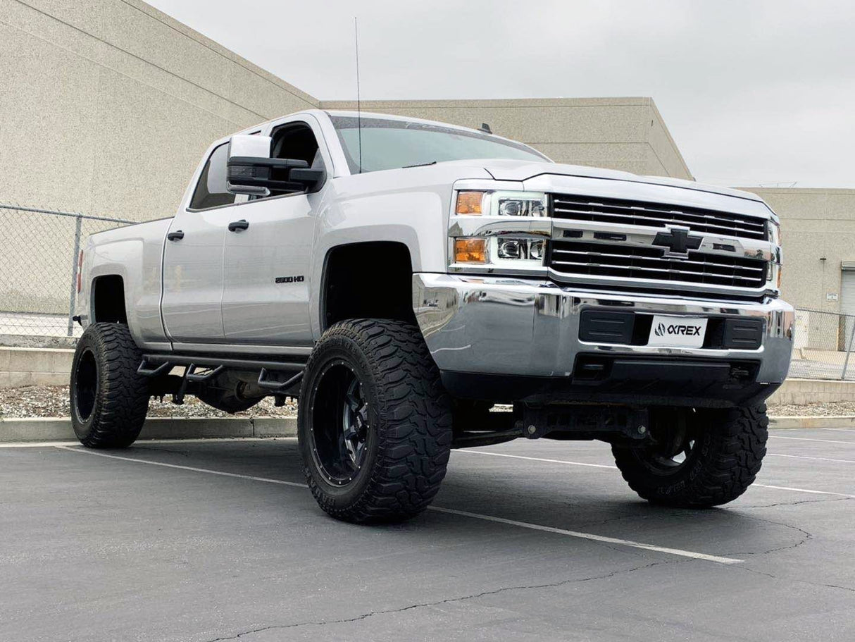 Phares projecteurs à LED chromés de la série LUXX pour Chevrolet Silverado 2500HD/3500HD 15-19