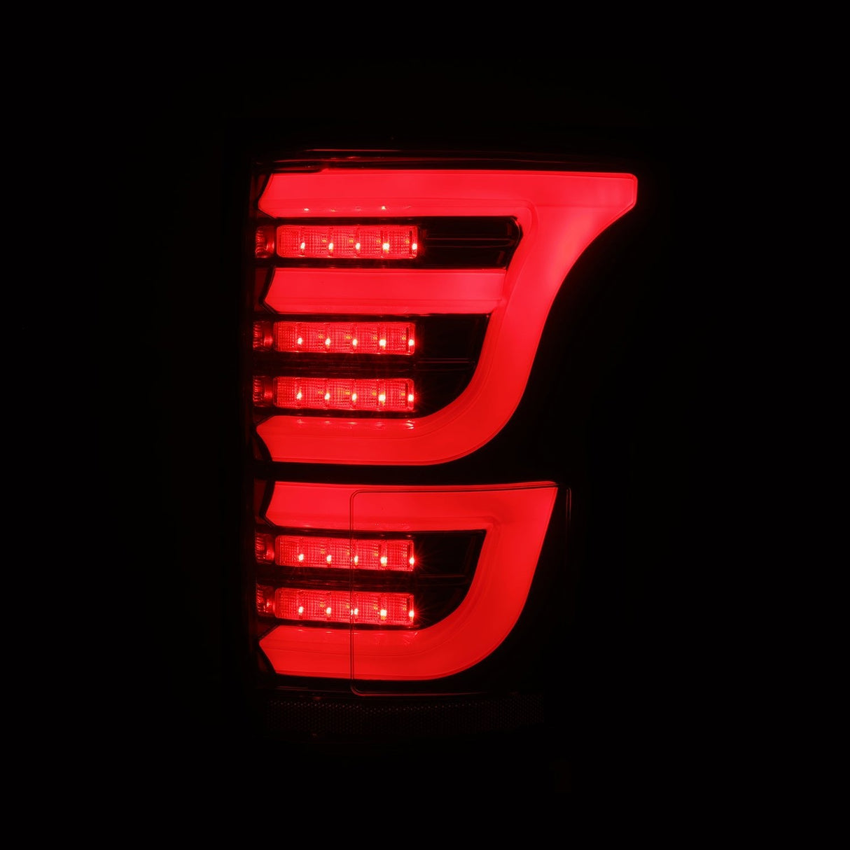 Feux arrière à LED Ford F150 LUXX-Series 15-20, noir et rouge