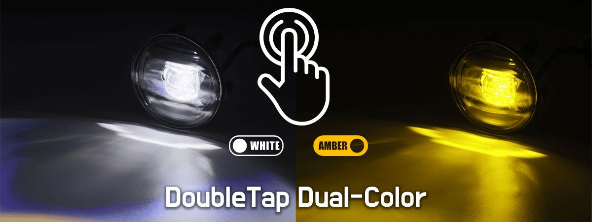15-20 Ford F150/17-22 Super Duty DoubleTap Dual Color LED Projector Fog Lights