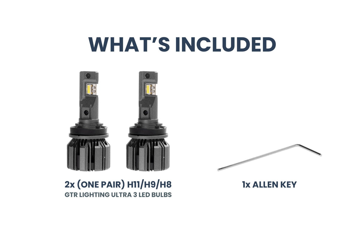 H8: GTR Ultra 3.0 LED Bulbs (Pair)