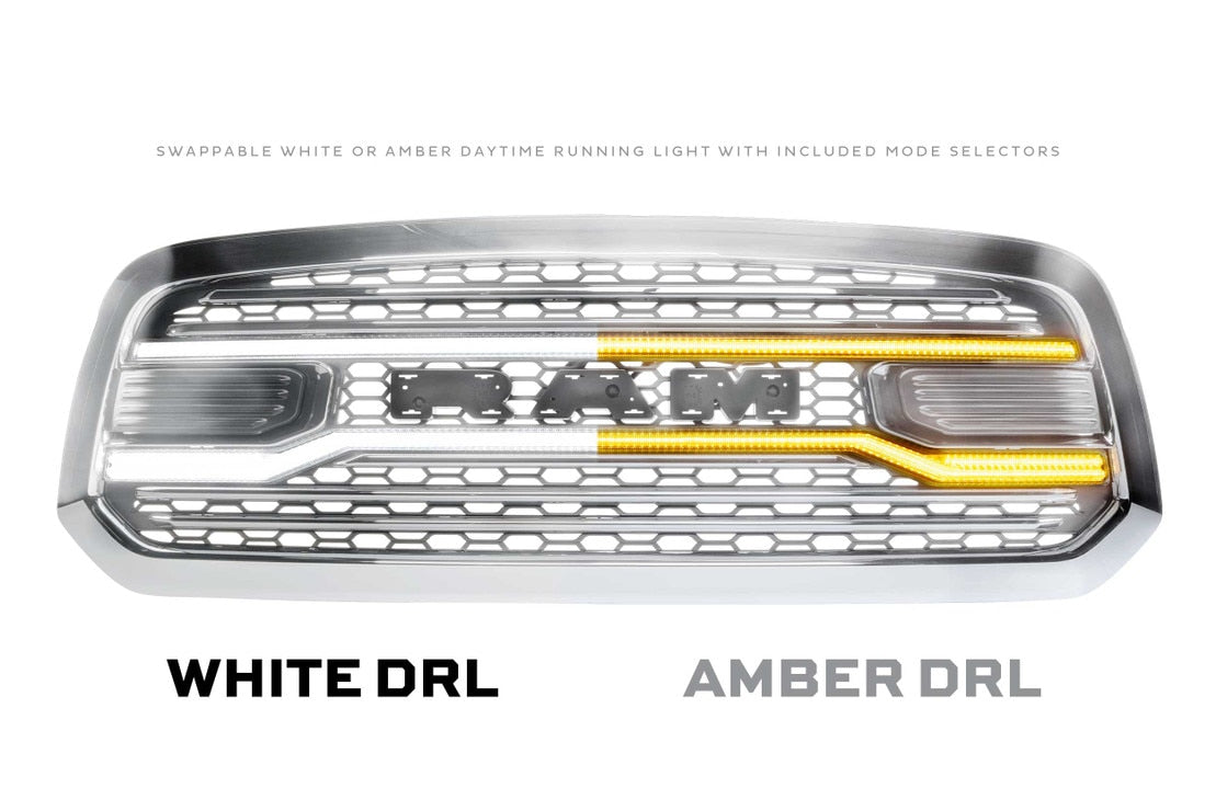 Calandre à LED XBG chromée pour Dodge Ram 1500 Classic (19-24)