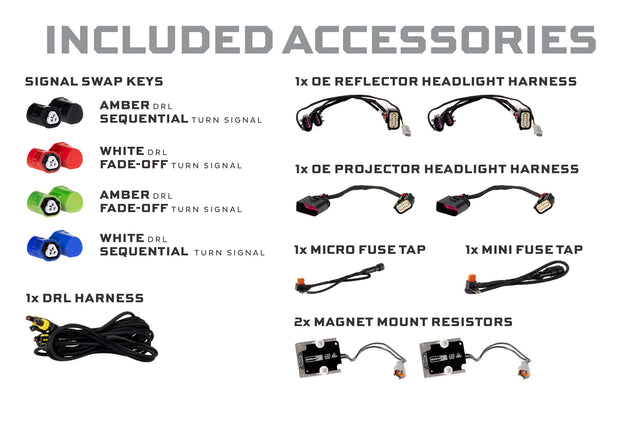 Dodge Ram (09-18) : phares à LED Morimoto Xb (ambre Drl)