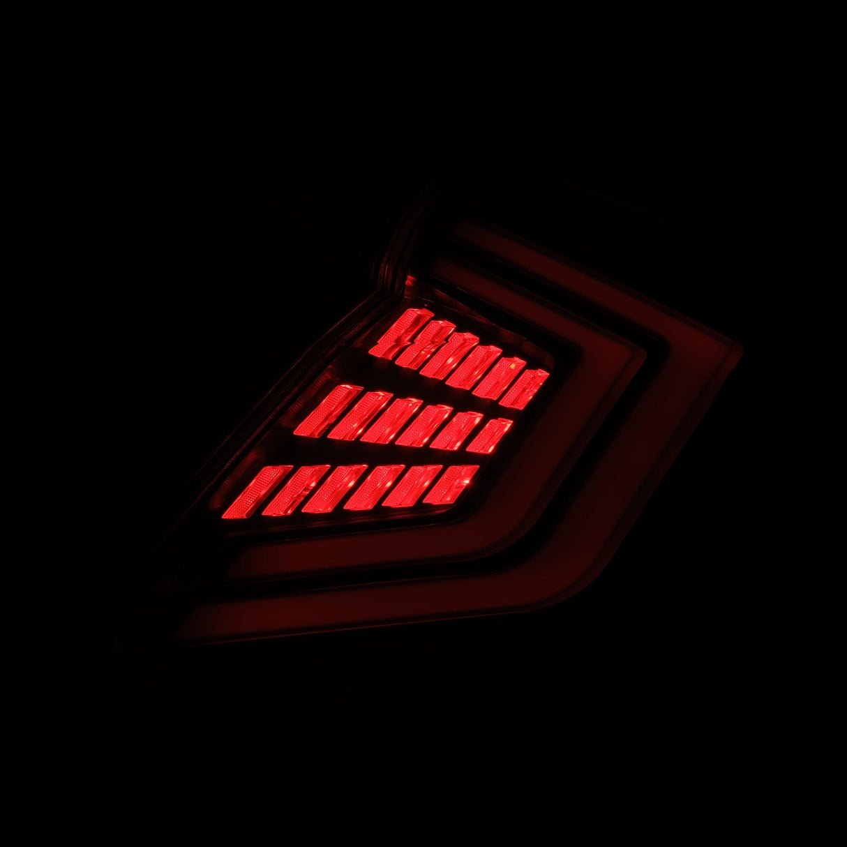 Feux arrière à LED prismatiques noirs pour Honda Civic Hatchback série NOVA 16-21