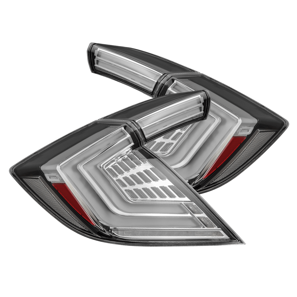 16-21 Honda Civic Hatchback NOVA-Series Prismatic LED Tail Lights Clear