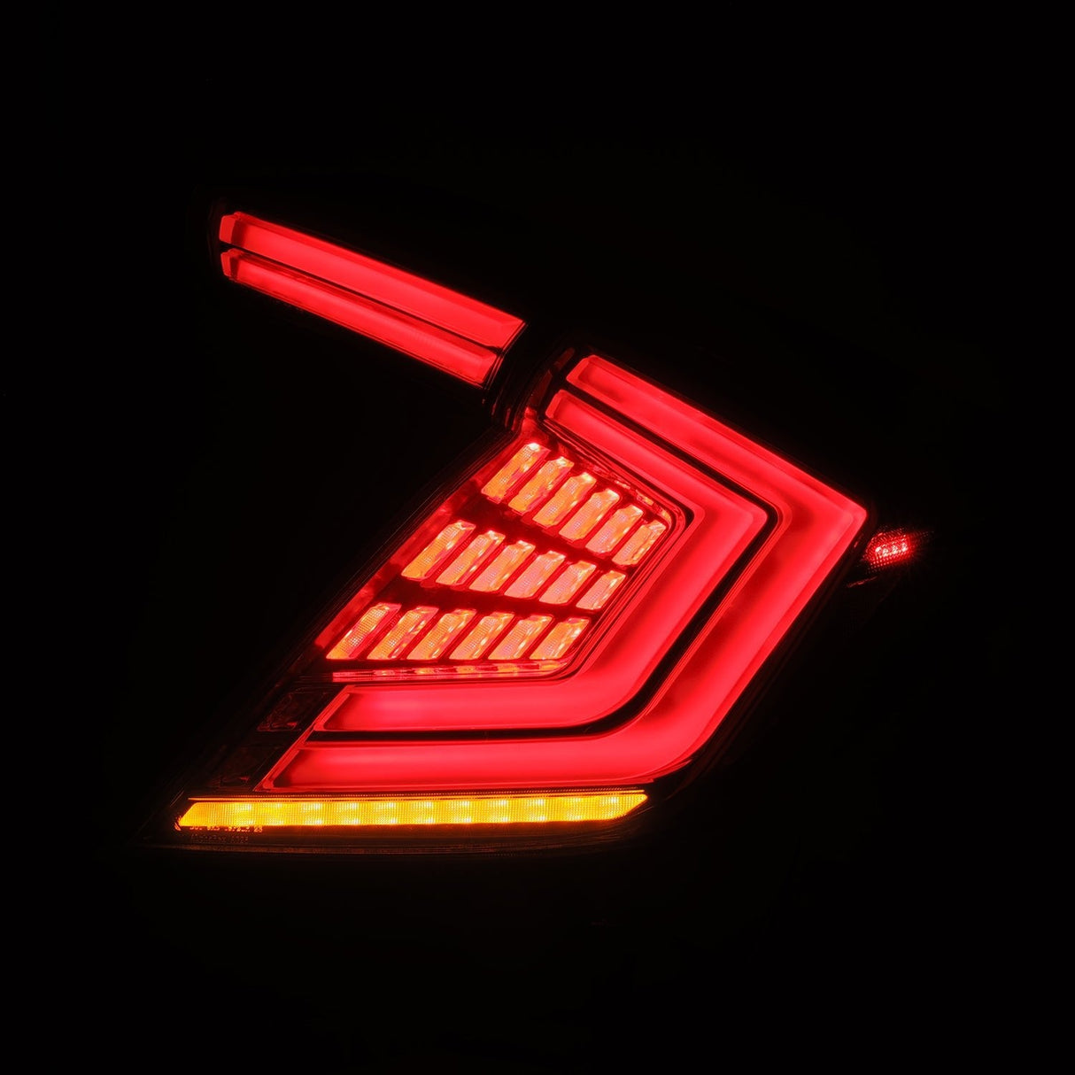 Feux arrière à LED prismatiques Honda Civic Hatchback NOVA-Series 16-21, fumés transparents