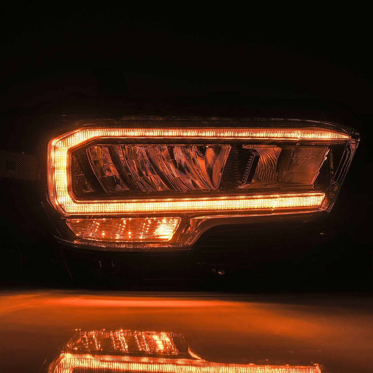 Phares à LED cristal noirs pour Toyota Tacoma série LUXX 16-23
