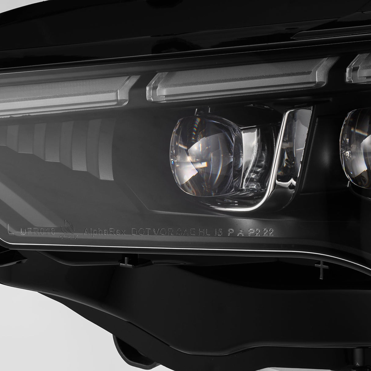 Phares projecteurs à LED noirs pour Ford Mustang MK II série NOVA 18-23