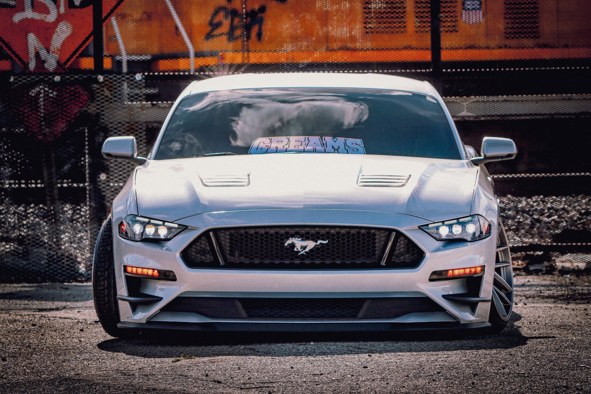 Phares projecteurs à LED noirs pour Ford Mustang MK II série NOVA 18-23