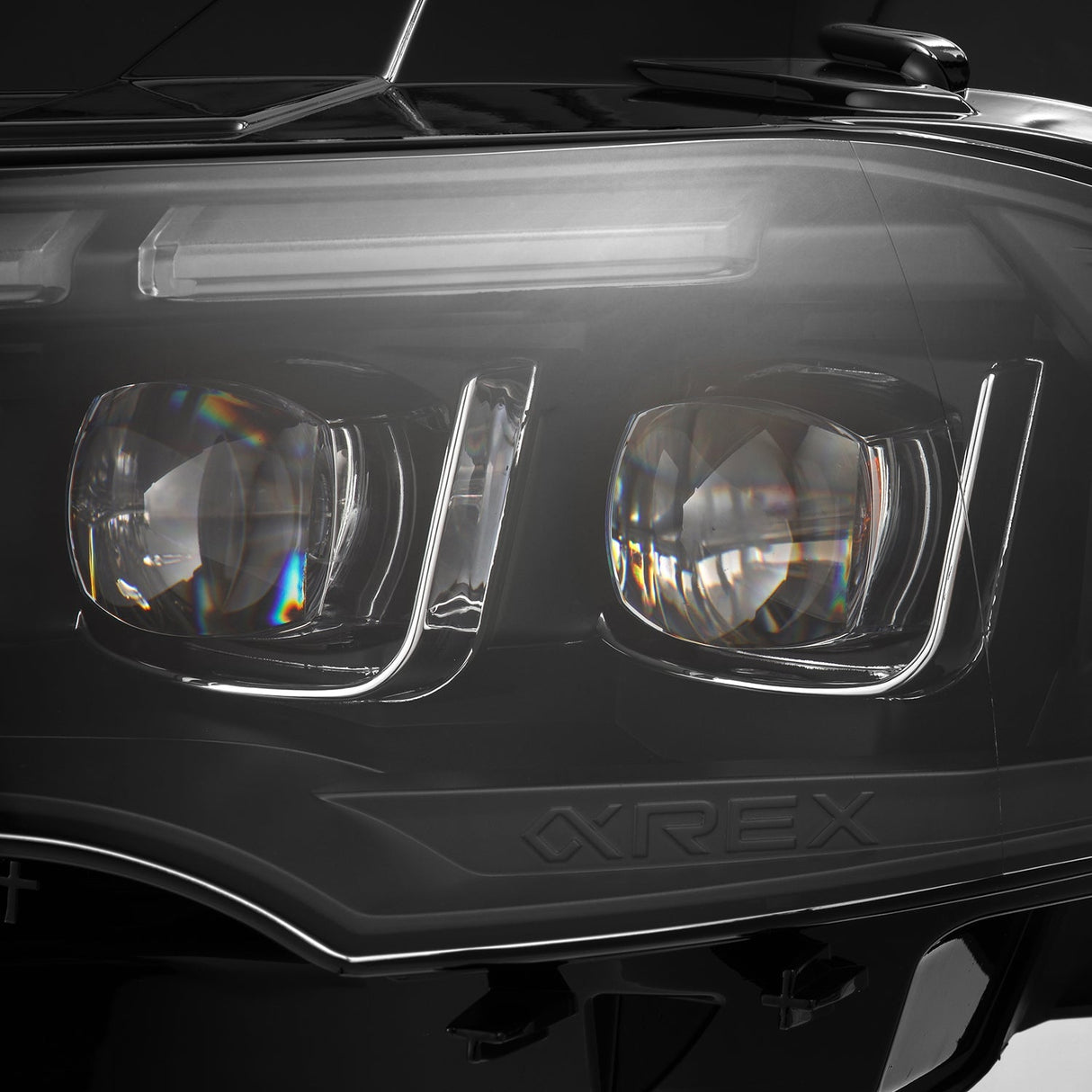 Phares projecteurs à LED noirs pour Ford Mustang MK II série NOVA 18-23