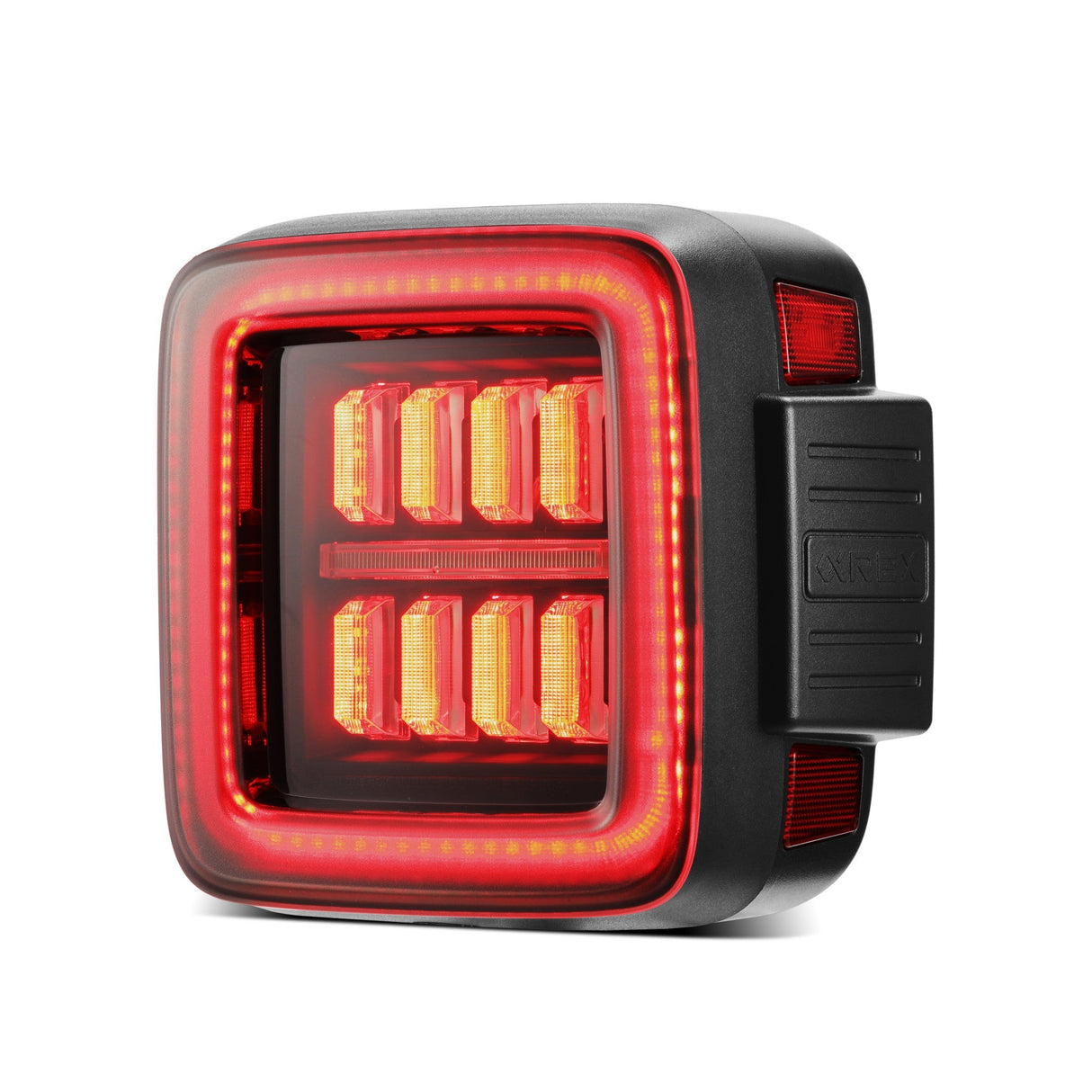 Feux arrière à LED prismatiques pour Jeep Wrangler JL NOVA-Series 18-25, noir et rouge