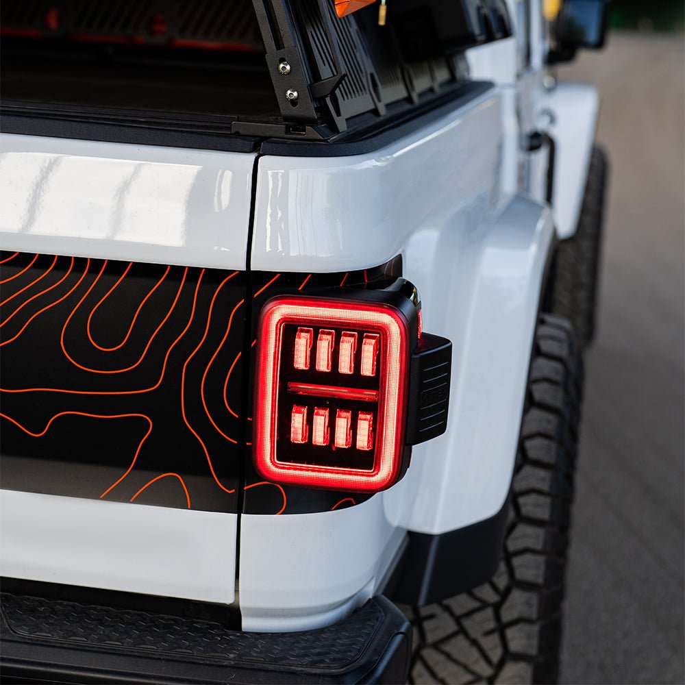 19-25 Jeep Gladiator JT NOVA-Series Prismatic LED Tail Lights Alpha-Black