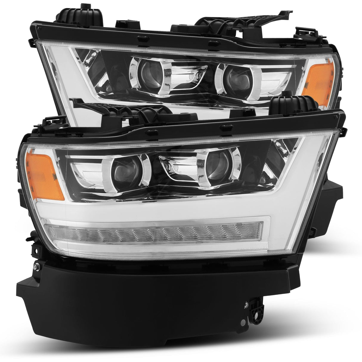 Phares projecteurs à DEL chromés de la série LUXX pour Ram 1500 19-24