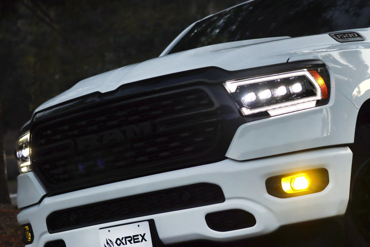 19-24 Ram 1500 (MK II 2500 Style) NOVA-Series LED Projector Headlights Black