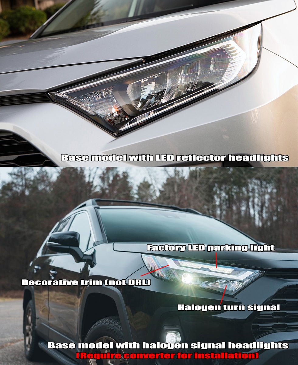 Phares projecteurs à LED série NOVA pour Toyota RAV4 (version basse) 19-25 Alpha-Black