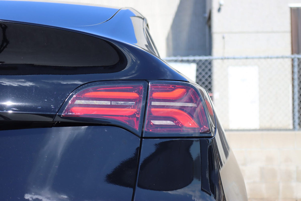 20-24 Tesla Model Y / 22-23 Model 3 (With Stock Amber Turn Signal) PRO-Series LED Tail Lights Red Smoke