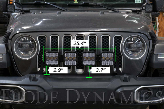SS5 Grille CrossLink Lightbar Kit for 2020-2025 Jeep Gladiator