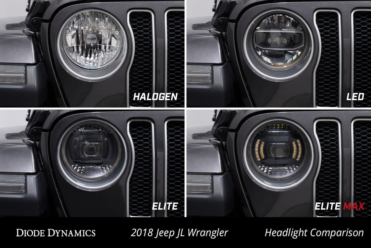 Phares LED Elite pour Jeep JL/JT Wrangler 2018-2023