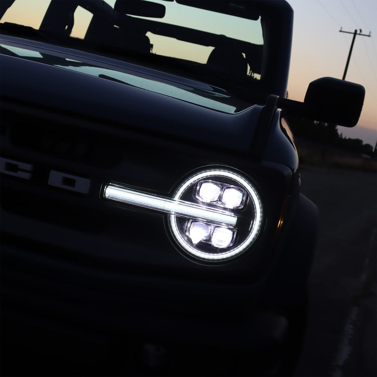 21-25 Ford Bronco / 22-25 Bronco Raptor NOVA-Series LED Projector Headlights Black