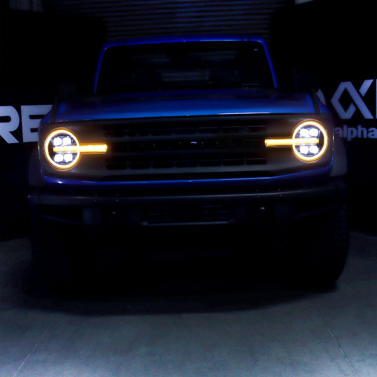 21-25 Ford Bronco /22-25 Ford Bronco Raptor NOVA-Series LED Projector Headlights Alpha-black
