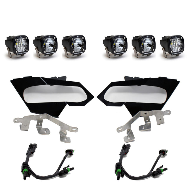 Can-Am S1 Triple LED Headlight Kit - Can-Am 2017-24 Maverick X3