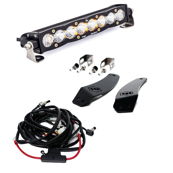 Textron/Arctic Cat S8 10 Inch Grille Mount Light Bar Kit - Arctic Cat 2020-21 Wildcat XX; Textron 2018-19 Wildcat XX