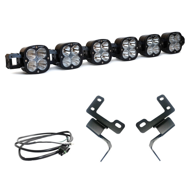 Kit de barre lumineuse connectable 6 XL, support de pare-chocs en plastique avec mise à niveau, modèles Ford Bronco Baja à partir de 21