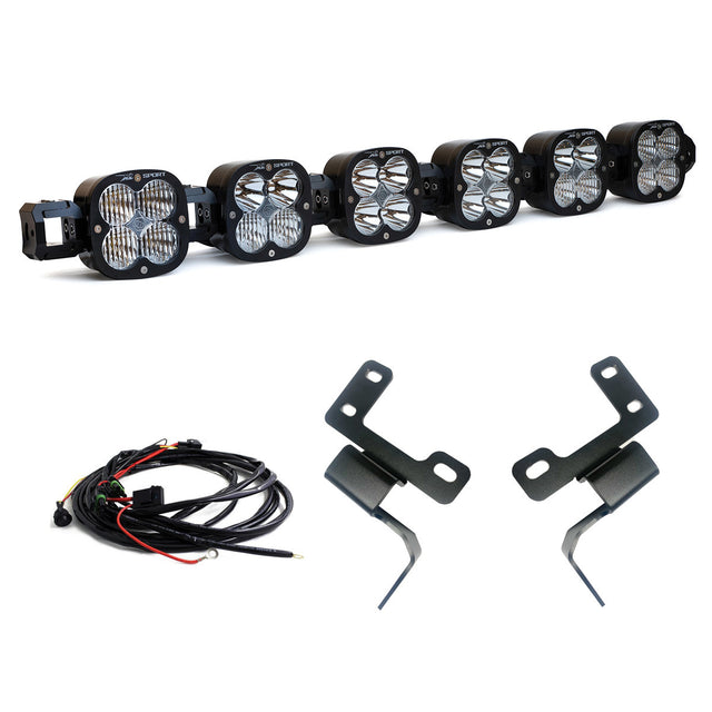 Kit de barre lumineuse connectable 6 XL, support de pare-chocs en plastique avec mise à niveau, modèles Ford Bronco Baja à partir de 21