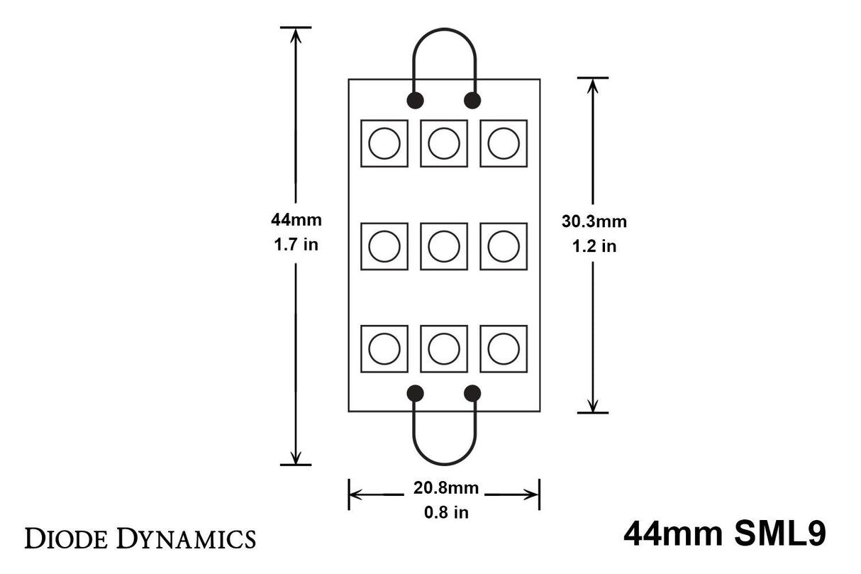 Ampoules LED SML9 de 44 mm