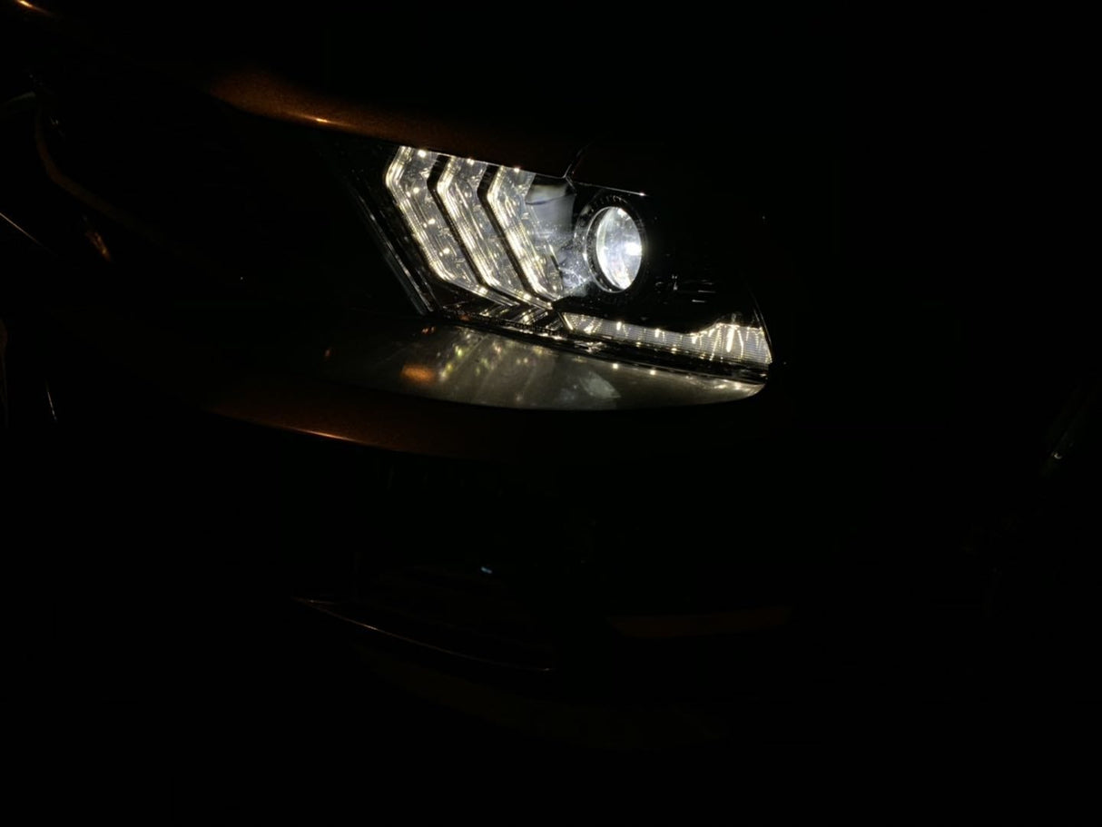 10-12 Ford Mustang LUXX-Series LED Projector Headlights Chrome