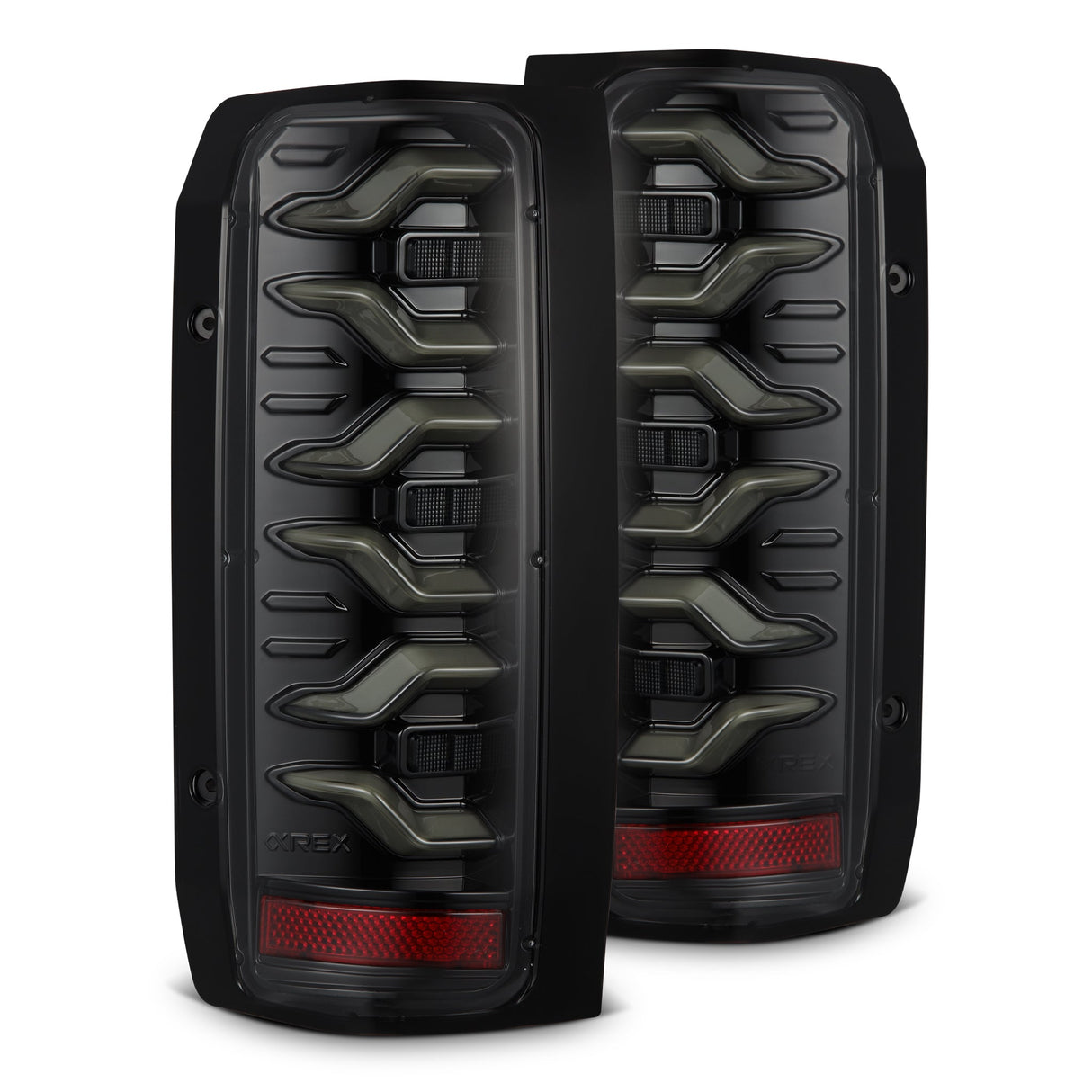 87-96 Ford F-Series/Bronco LUXX-Series LED Tail Lights Alpha-Black