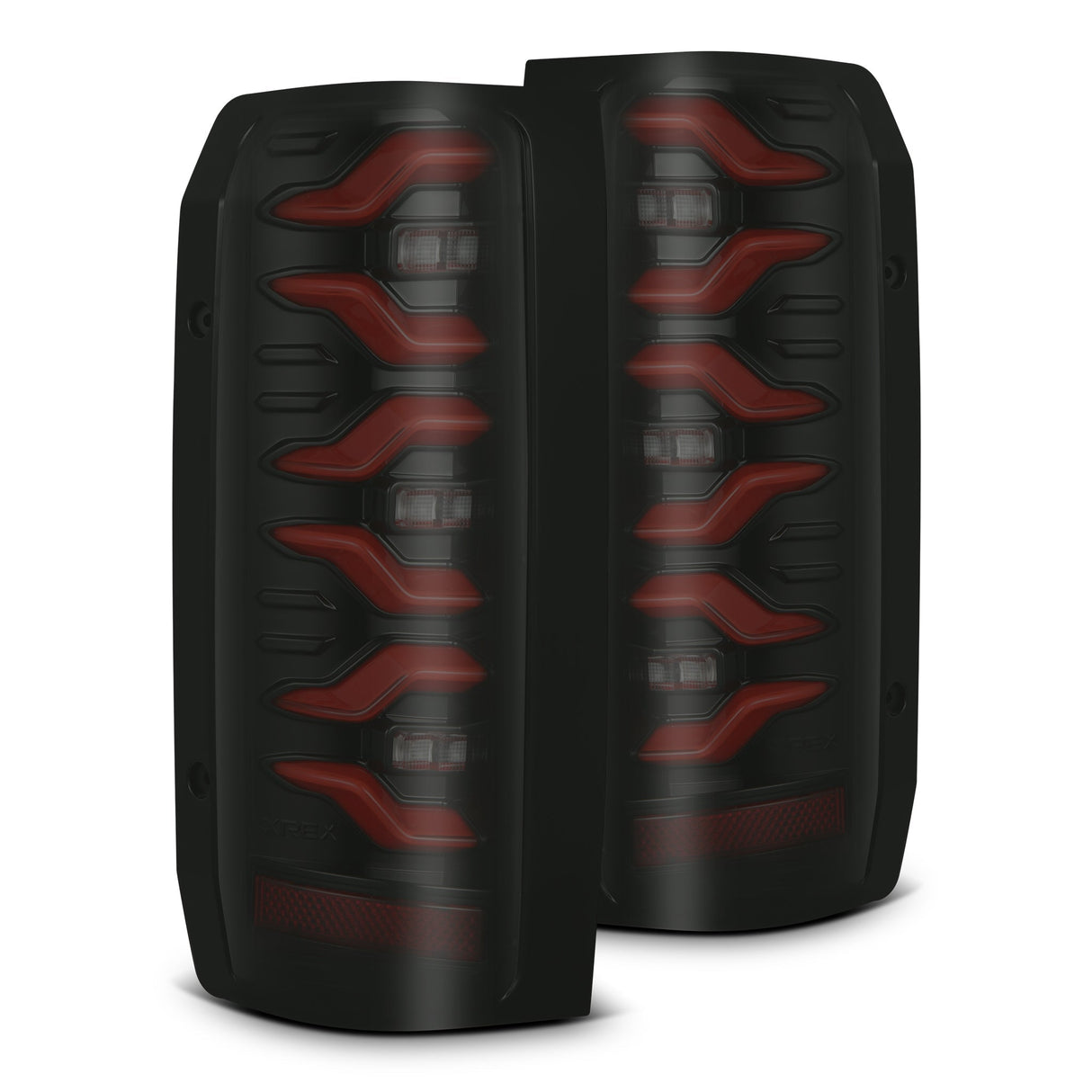 87-96 Ford F-Series/Bronco LUXX-Series LED Tail Lights Black Red