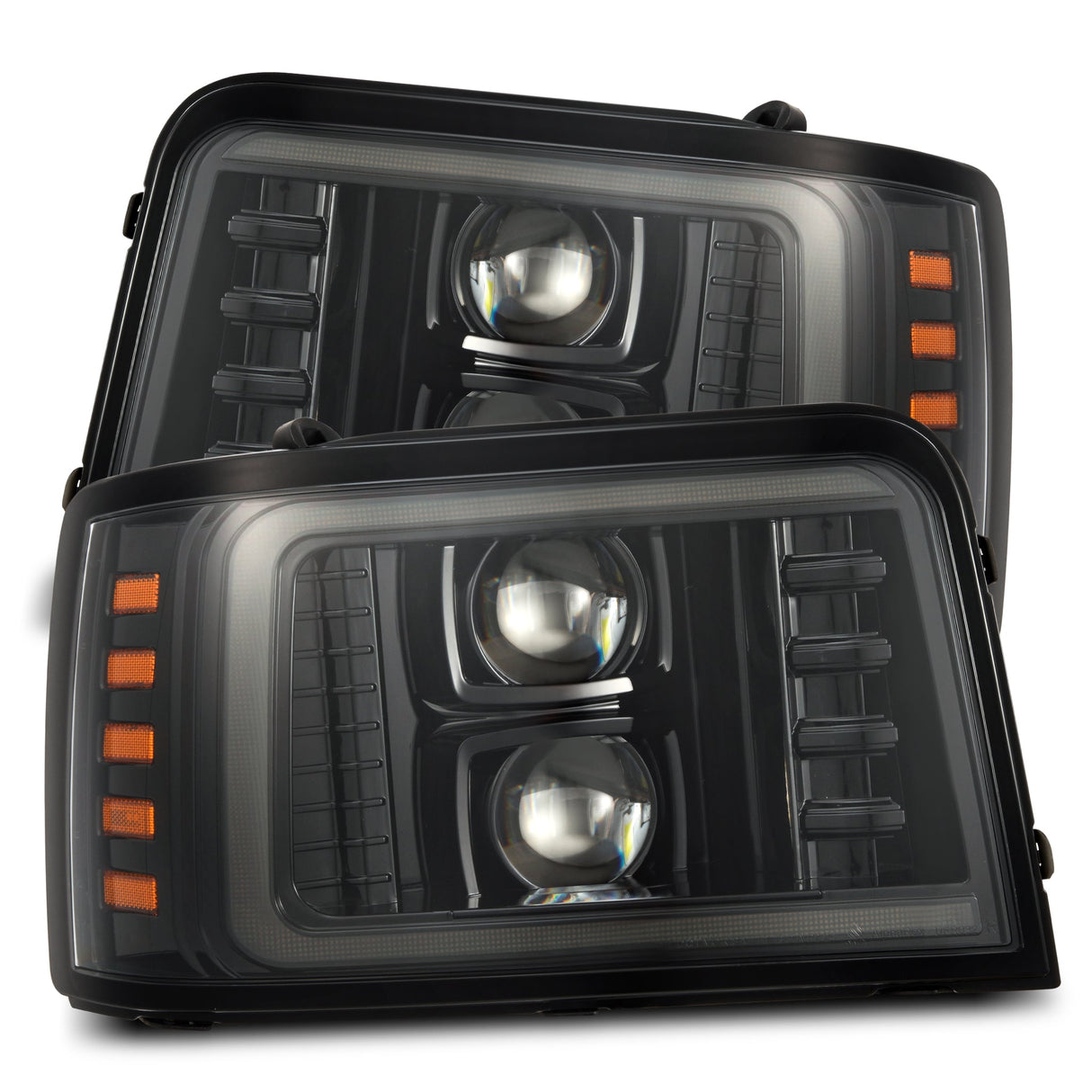 92-96 Ford F-Series/Bronco PRO-Series Halogen Projector Headlights Alpha-Black